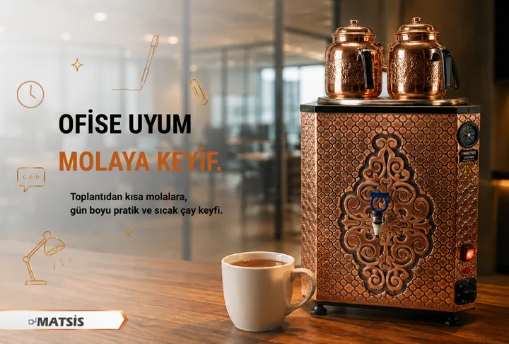 Ofis kullanımı için Matsis Çaykuş elektrikli çay makinesi